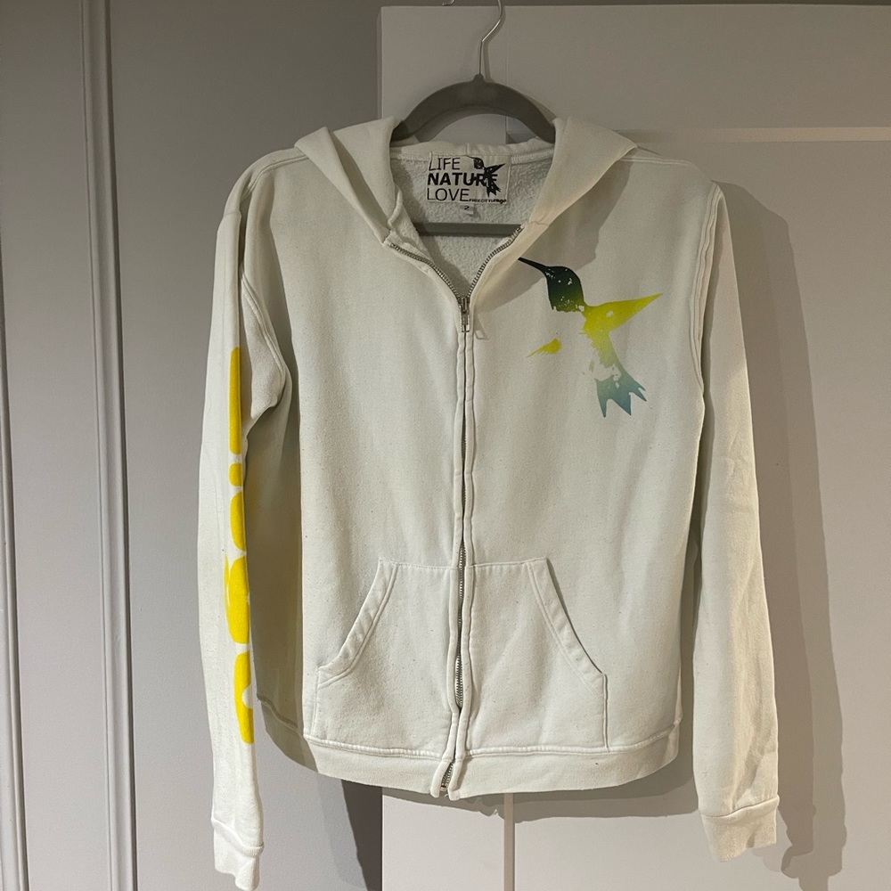 Rare Original Free City zip-up hoodie. Off white - Size 2 (Medium)